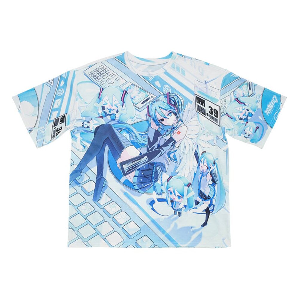 NEW ACDC RAG x Hatsune Miku Forever White Blue Tee